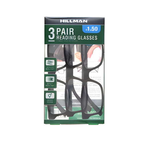 HILLMAN 3PK +1.50 READING GLASSES