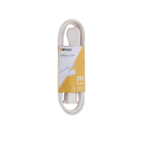 WOODS 14/3 3' OFFICE CORD - WHITE