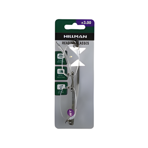 HILLMAN READING GLASSES, +3.00
