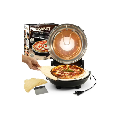 Piezano Pizza Oven Grill Indoor Pizza Maker Machine 12" Countertop Black
