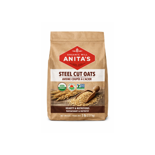 Anita’s Organic Mill Steel Cut Oats – 5 lb Bag (Bulk)