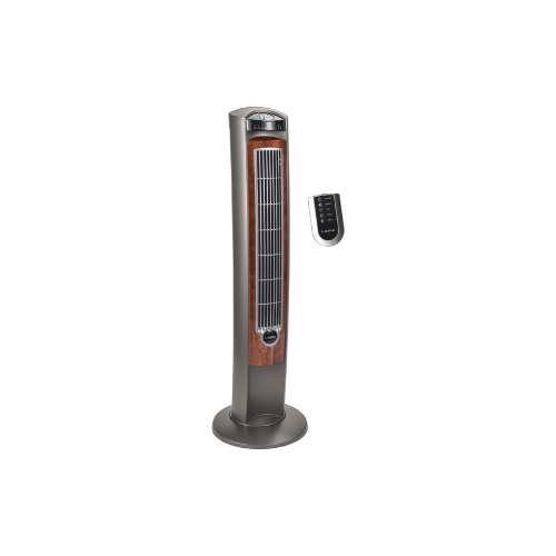 Lasko Wind Curve 42" Tower Fan with Remote – Gray/Brown (T42954)