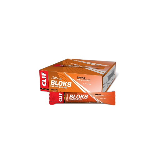 CLIF BLOKS Orange - Caffeine Energy Chews 2.12 oz (18 Count)