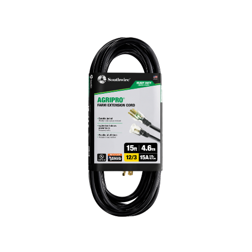 Southwire 12/3 15' Heavy Duty AgriPro Cord Bulk