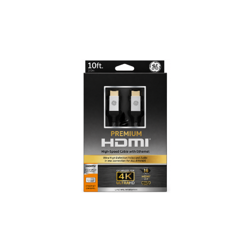 GE 10' Premium HDMI High-Speed Cable