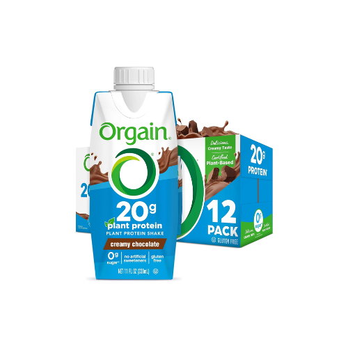 Orgain Organic Vegan Protein Shake, Creamy Chocolate - 20g (Pack of 12)